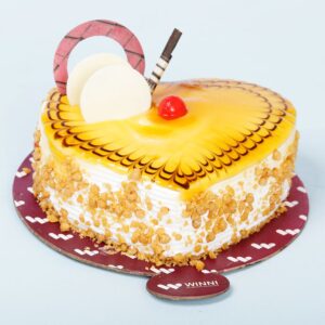 Butterscotch Heart Shape Cake