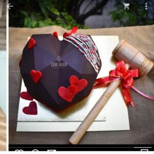 Heart Pinata cake